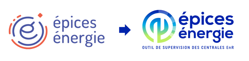 ancien et nouveau logo pour marquer le changement de notre charte graphique